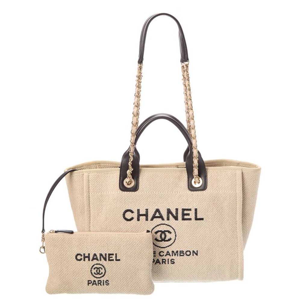 Chanel Beige Canvas Deauville Small (Authentic Pre-Loved)